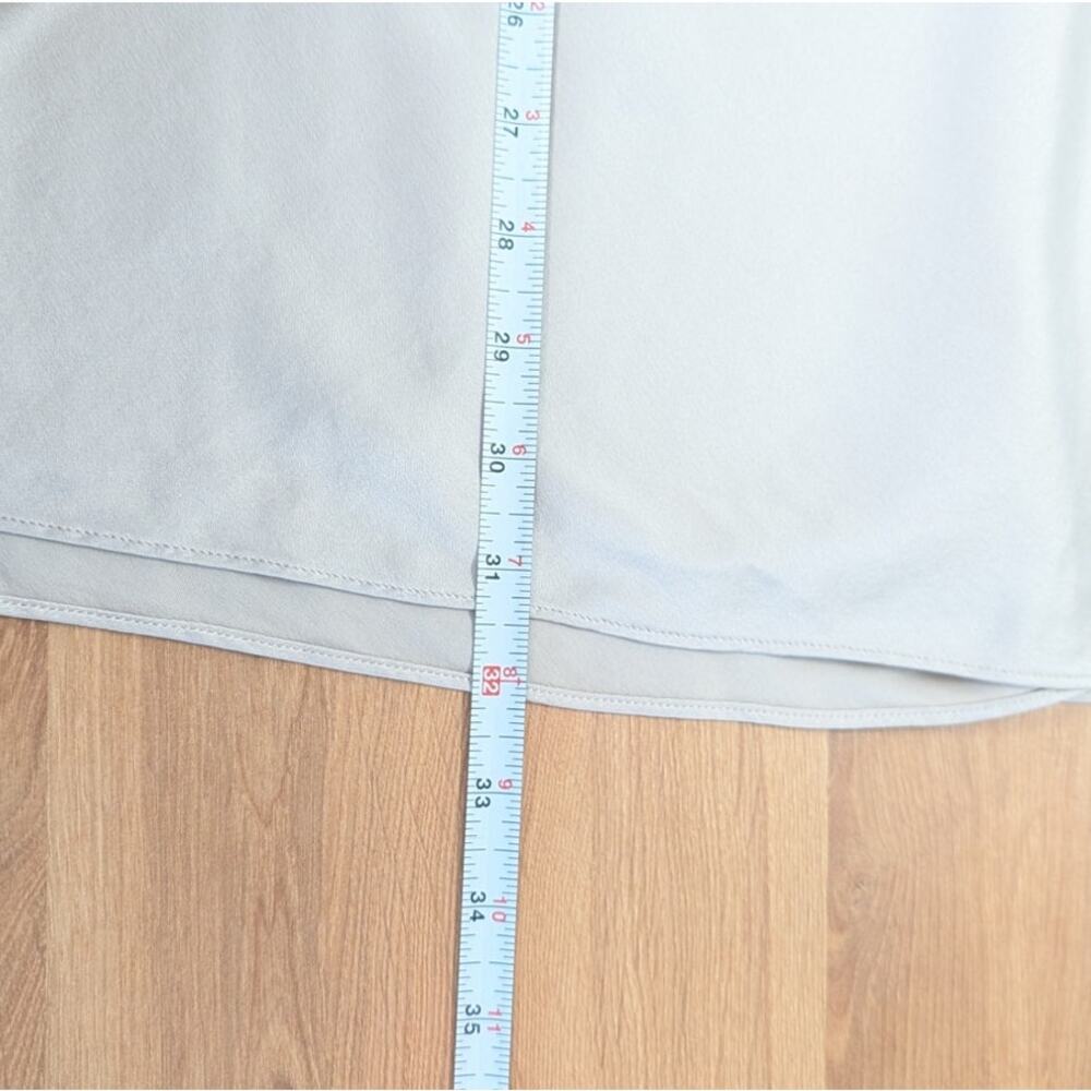 Quince Midi Silk Skirt Womens L Cream/Beige A-line Pull On - Picture 6 of 8